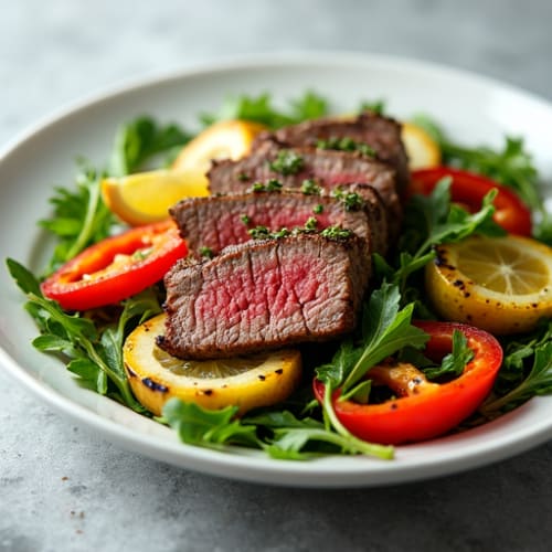 Grilled Steak and Roasted Vegetable Salad