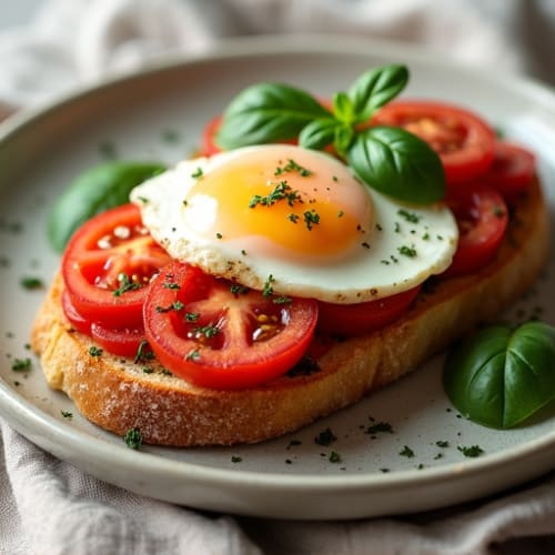 Fresh Tomato-Basil Bruschetta on Garlic-Rubbed Sourdough