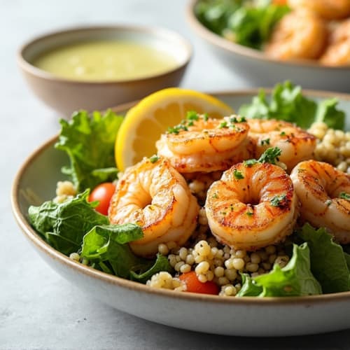 Grilled Shrimp and Quinoa Salad with Lemon Vinaigrette