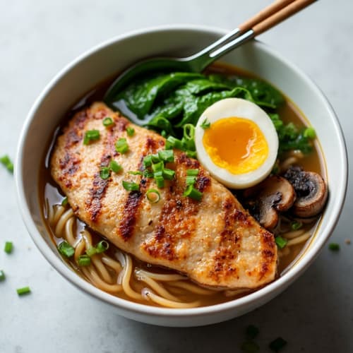 Protein-Packed Miso Ramen with Seared Chicken