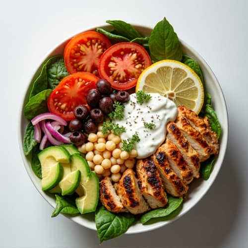 Fresh Greek Chickpea Protein Bowl