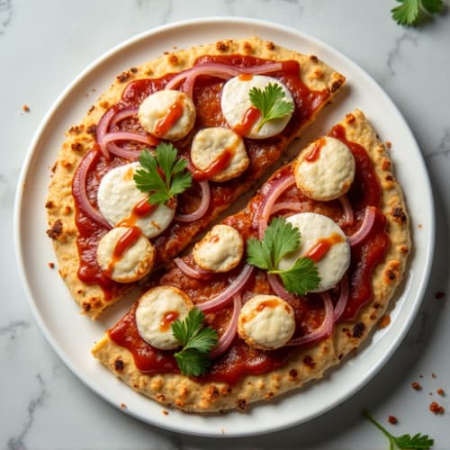 BBQ Chicken Flatbread Pizza with Greek Yogurt Crust