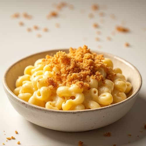 Creamy Cauliflower Mac and Cheese with Crispy Breadcrumb Topping