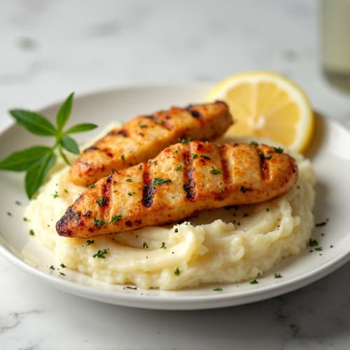 Grilled Chicken Tenders with Mashed Potatoes