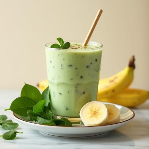 Silky Tofu Protein Smoothie with Spinach