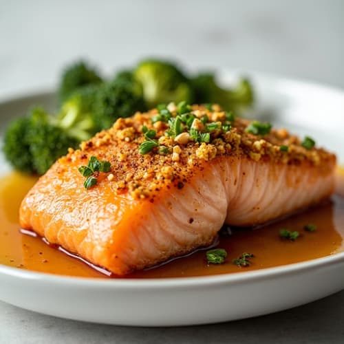 Crispy Pistachio-Crusted Salmon with Honey-Miso Glaze