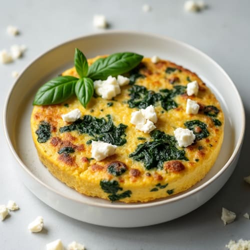 Fluffy Spinach Mushroom Egg White Frittata