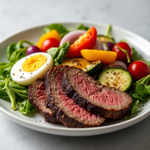 Grilled Beef and Roasted Vegetable Salad