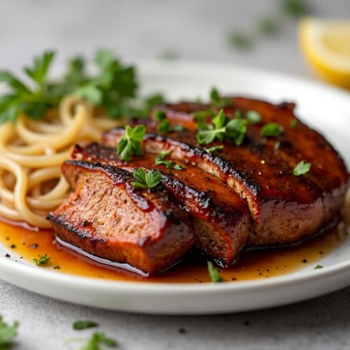 Slow-Cooked Smoky Brisket with Sweet Onion Glaze