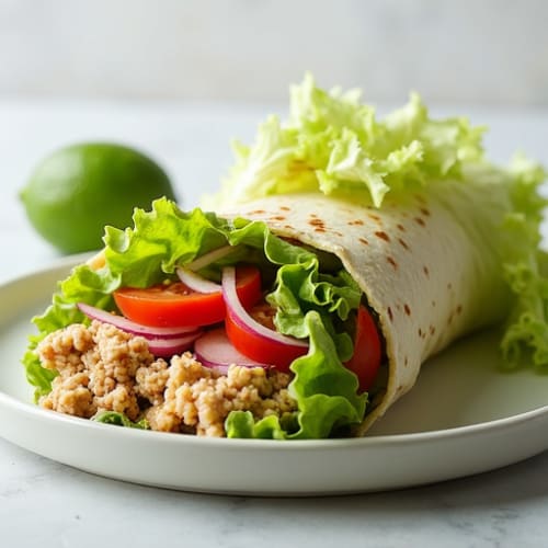 Creamy Avocado Turkey Lettuce Wrap