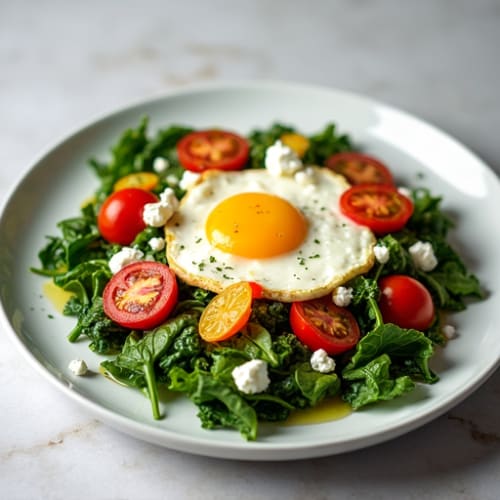 Protein-Packed Spinach and Feta Egg White Scramble