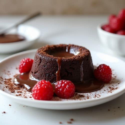 Protein-Rich Dark Chocolate Lava Cake