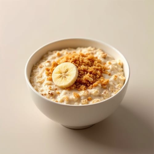 Creamy Peanut Butter Banana Protein Oats