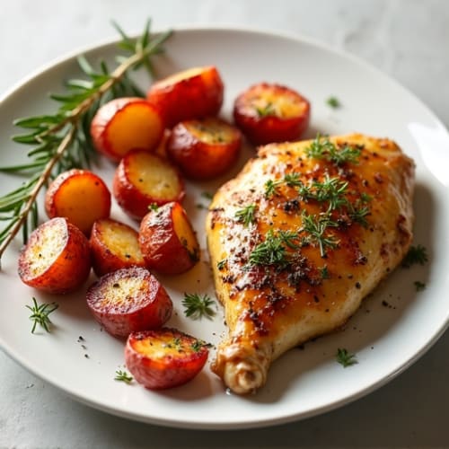 Herb-Roasted Chicken with Crispy Red Potatoes