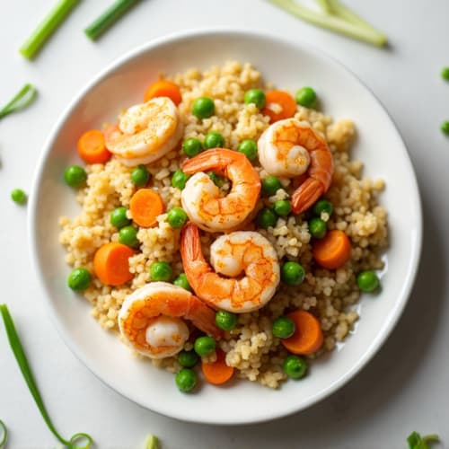 Ginger-Garlic Cauliflower Shrimp Fried Rice