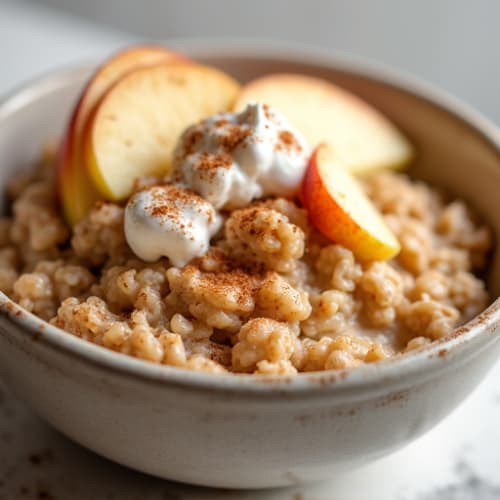 Protein-Packed Creamy Cinnamon Apple Oatmeal