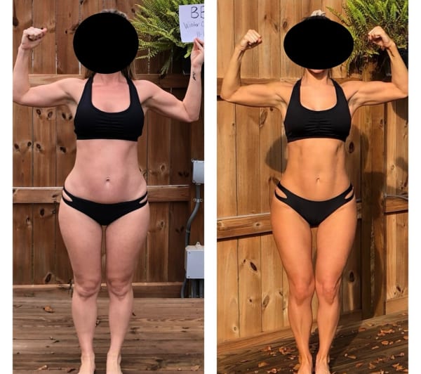 program transformation testimonial image from Melissa (6wk progress)