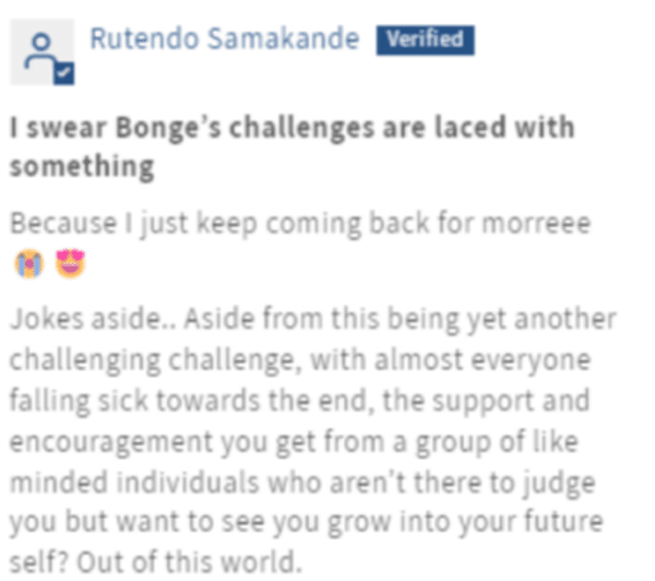 program transformation testimonial image from Rutendo Samakande