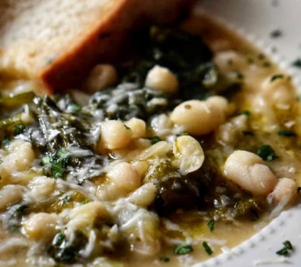program transformation testimonial image from Escarole and White Bean Soup