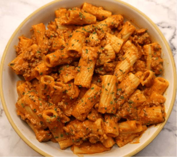 program transformation testimonial image from Creamy Rigatoni with Boursin Cheese