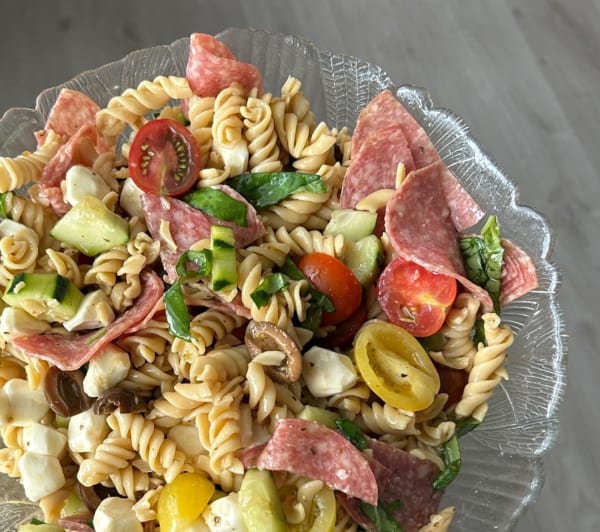 program transformation testimonial image from High-Protein Summer Pasta Salad