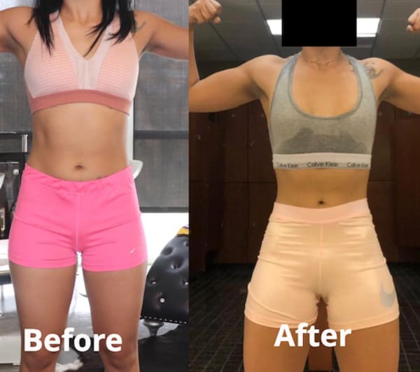 program transformation testimonial image from BreFitness Client Transformation