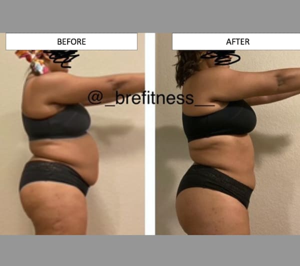 program transformation testimonial image from BreFitness Client Transformation