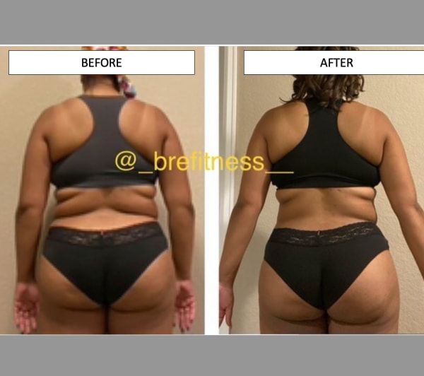 program transformation testimonial image from BreFitness Client Transformation