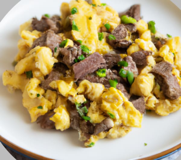 program transformation testimonial image from Loaded Steak & Eggs Scramble