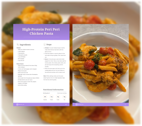 program transformation testimonial image from Example Recipe Page From Cookbook