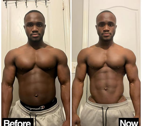 program transformation testimonial image from 5 months transformation