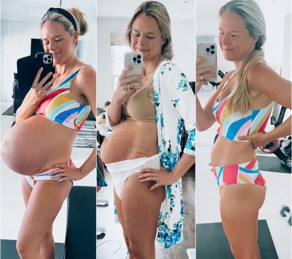 program transformation testimonial image from Sarah Grace's 12-Week Postpartum Transformation