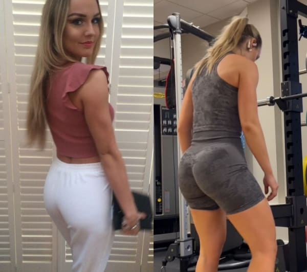 program transformation testimonial image from Glute Growth