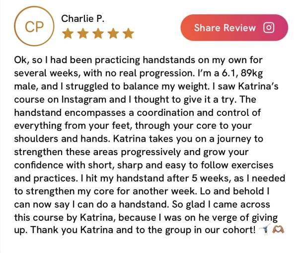 program transformation testimonial image from Charlie P