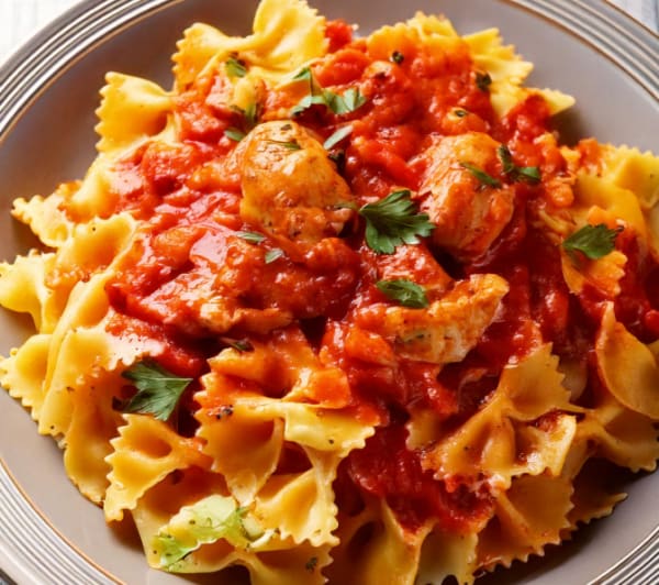 program transformation testimonial image from Chicken Farfalle