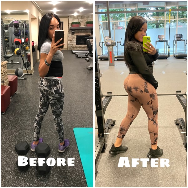 program transformation testimonial image from This is my personal before & after picture