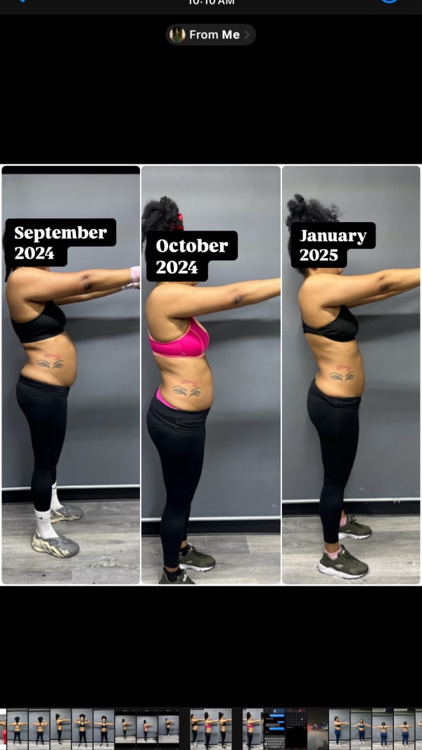 program transformation testimonial image from 🔥Fierce.F.I.T. Stomach transformation- From Bloat to toned🔥