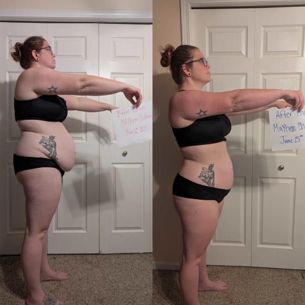 program transformation testimonial image from Jessica - MAYhem 6-Week Challenge