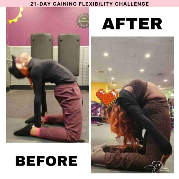 program transformation testimonial image from Back Flexibility Transformation