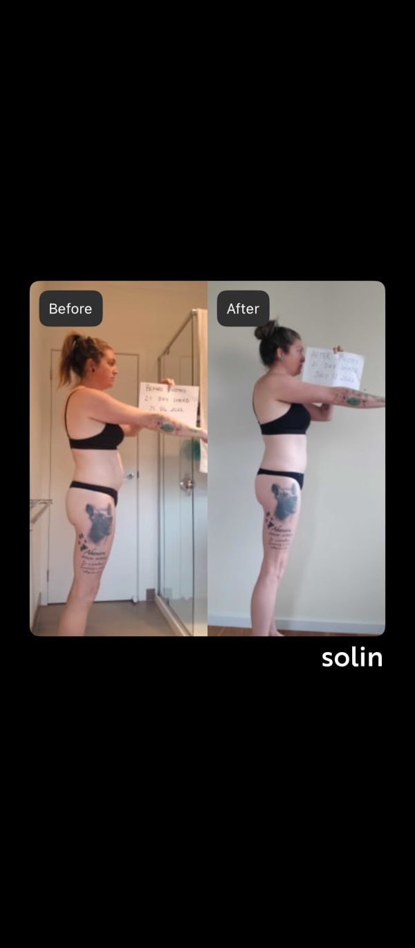 program transformation testimonial image from 21 Day Transformation 