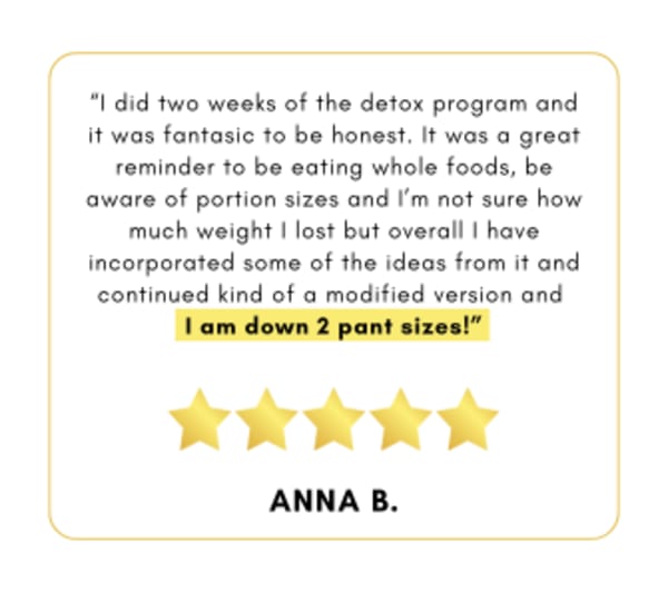 program transformation testimonial image from Anna B.