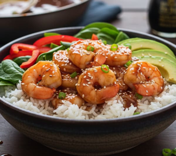 program transformation testimonial image from Shrimp Rice Bowl