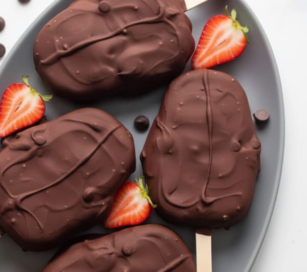 program transformation testimonial image from Strawberry Yogurt Popsicles (Chocolate-Dipped)