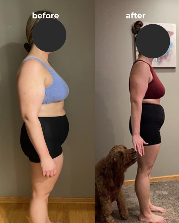 program transformation testimonial image from Breanna (Challenge Client turned 1:1)