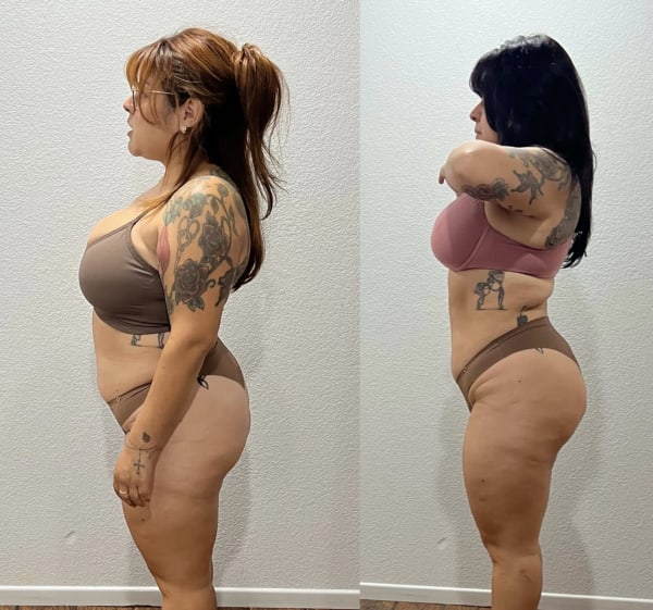 program transformation testimonial image from Leslie's transformation 