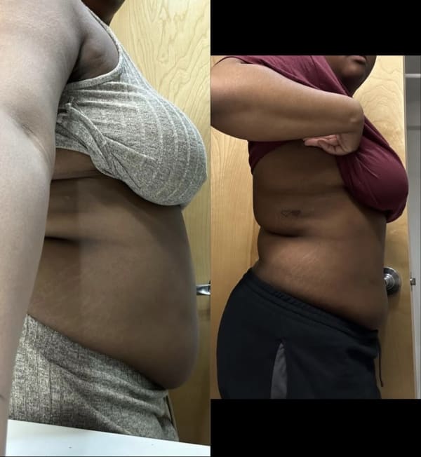 program transformation testimonial image from 30 day Ab challenge 