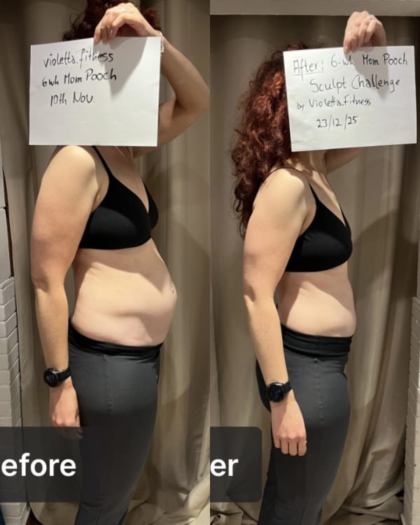 program transformation testimonial image from 6- week transformation client