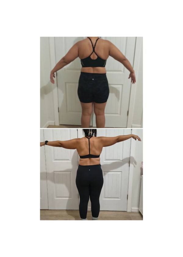 program transformation testimonial image from Stronger throught the season challenge 