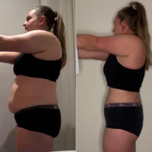 program transformation testimonial image from Claire - Built to Win 6-Week Challenge