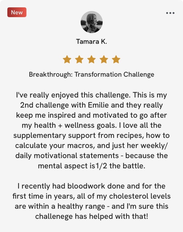 program transformation testimonial image from Tamara K